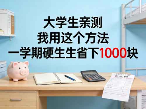 大学生亲测：我用这个方法，一学期硬生生省下1000 块！